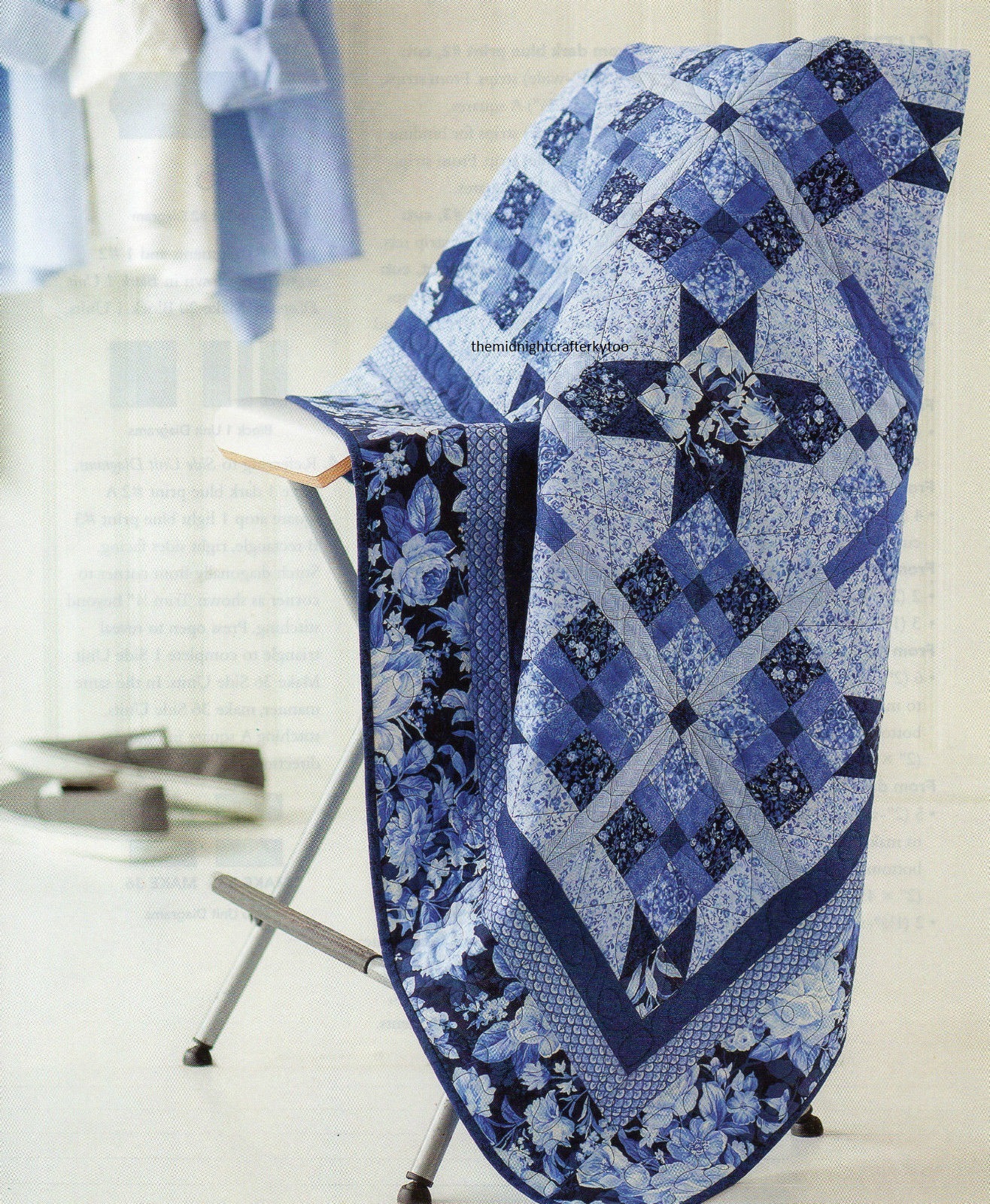 Cool Blue Quilt Pattern Pieced DS