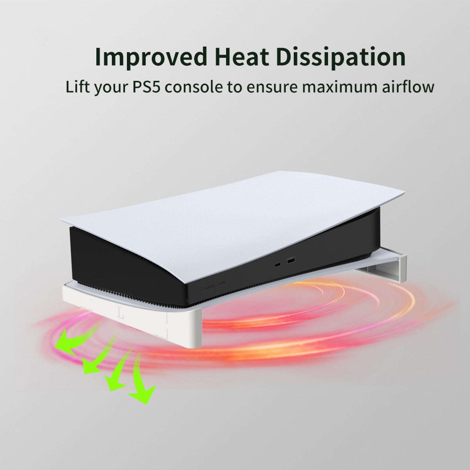 Horizontal Storage Rack Non-Slip Holder Cooling Stand Bracket For PS5 Console B