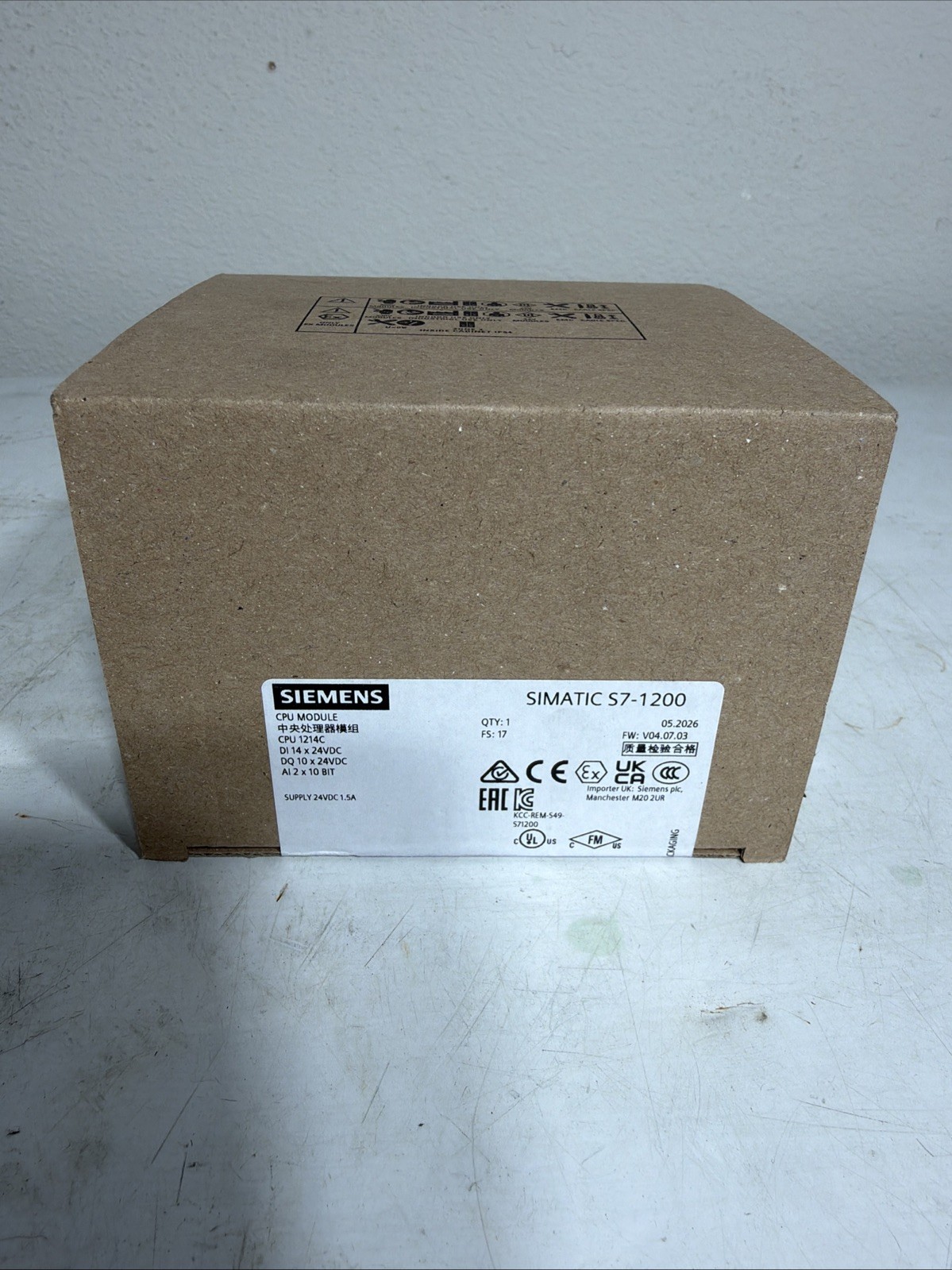 Siemens 6ES7 Compact Processor - 6ES7214-1AG40-0XB0
