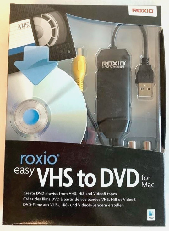 NEW Roxio Easy VHS TO DVD for MAC Macintosh Convert Tape Hi8 Video8 243100CS
