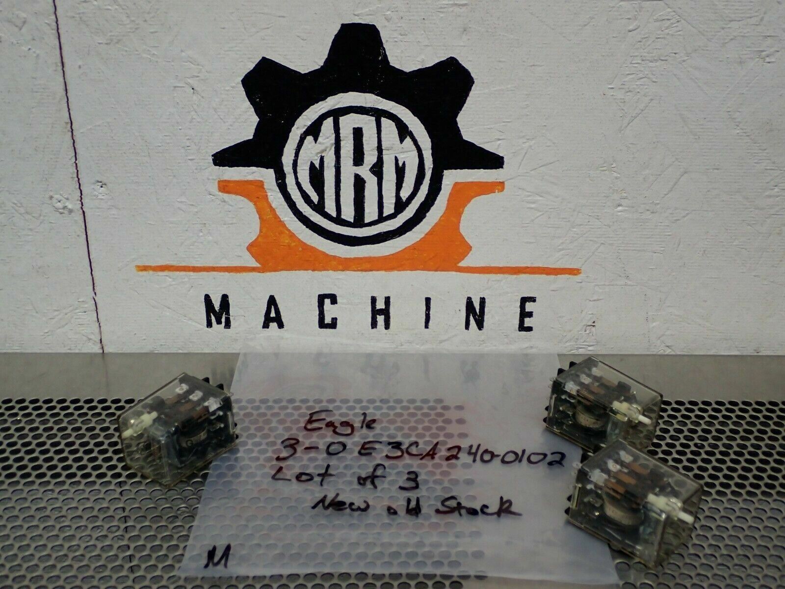 Eagle 3-0E3CA240-0102 Relays 240V 50/60Hz Coil New Old Stock (Lot of 3) See Pics