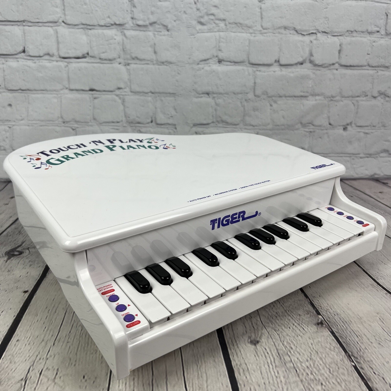 Vintage Tiger Electronics Touch 'N Play Mini Grand Piano Keyboard Recording