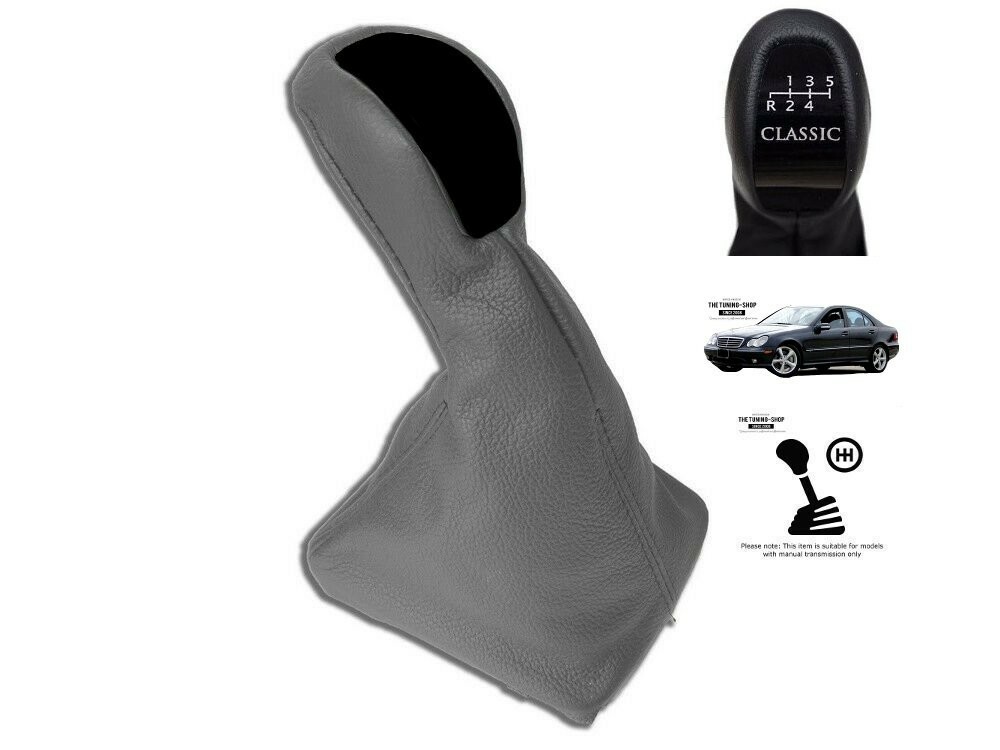 SHIFT KNOB FOR MERCEDES CLK W208 97-02 SHIFT BOOT GREY 5 SPEED CLASSIC