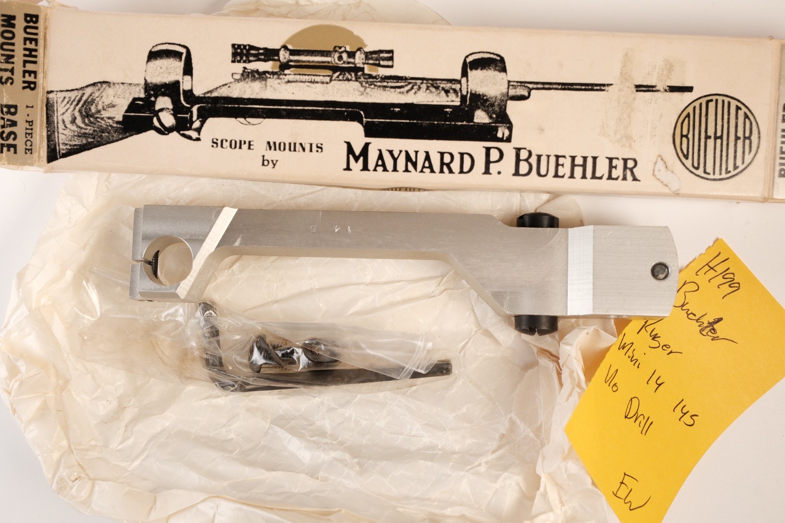 H199 Buehler Scope Mount Base Ruger Mini-14 No Drill
