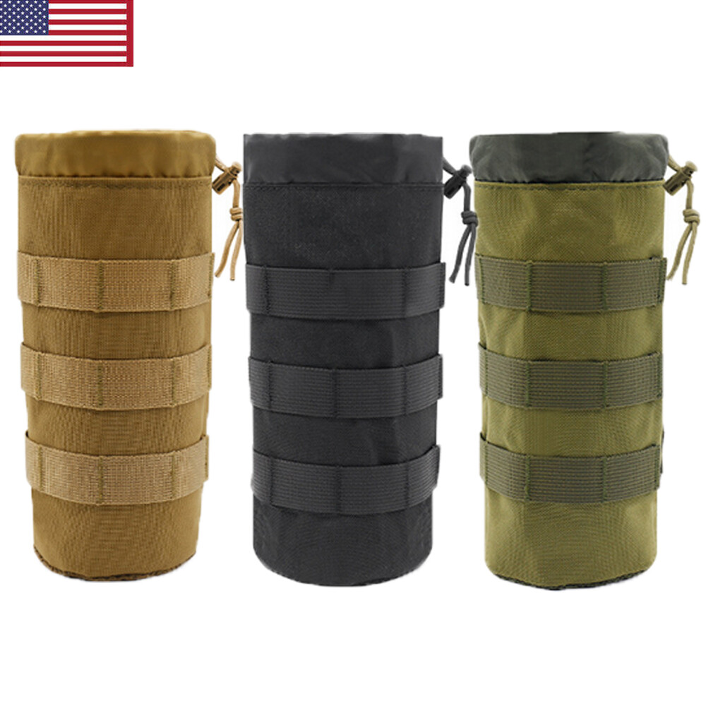 MOLLE Water Bottle Holder Tactical Backpack Duty Belt Sport Bottle Pouch Carrier