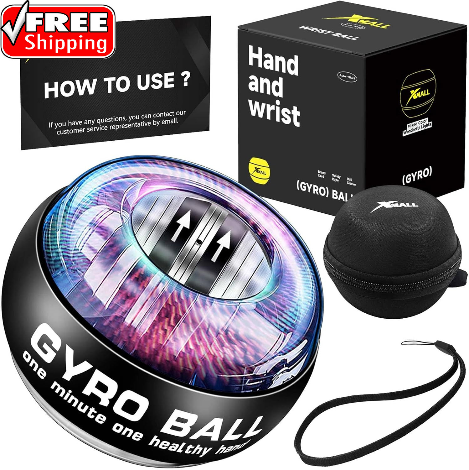 Torque Ball Hand Exerciser, Grip Strength Trainer, Forearm Strengthener, Wrist P