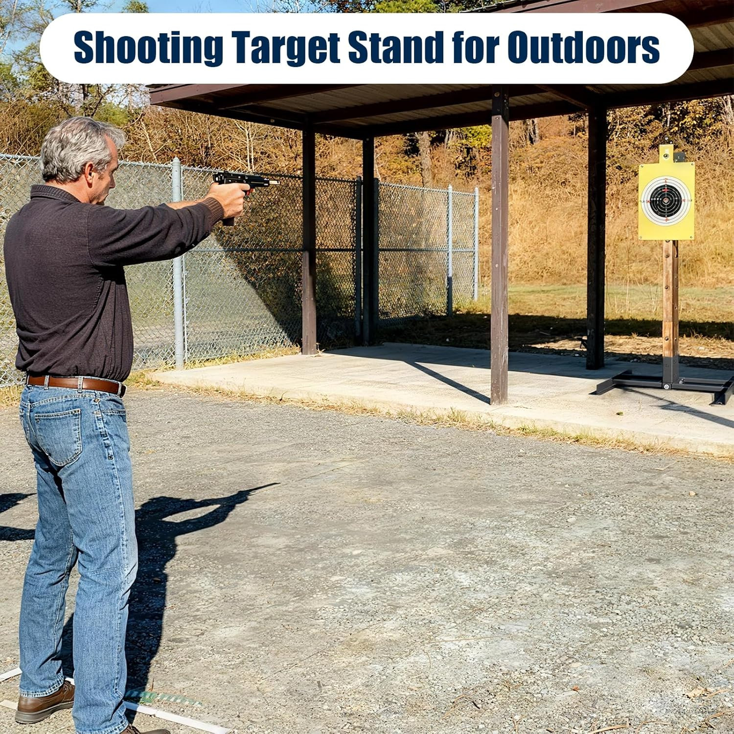 2X4 Target Stand Base, Shooting Target Stand for AR500 Steel Targets, Heavy Duty