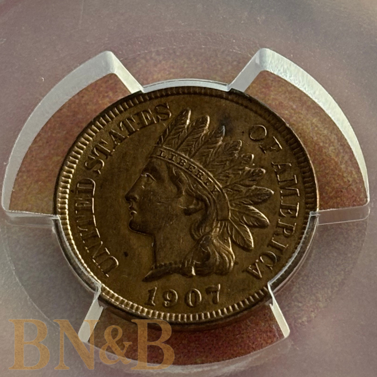 1907 Indian Head Cent PCGS Genuine Unc Detail