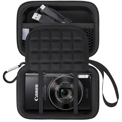 Camera Carrying Case for Canon PowerShot ELPH Black+Black