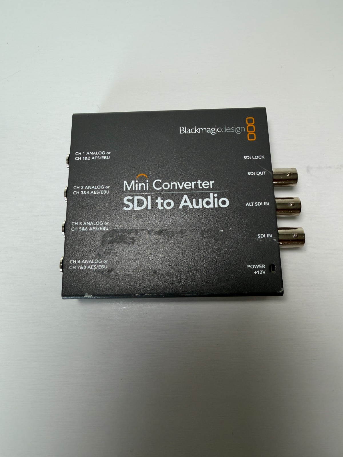 Blackmagic Mini Converter SDI to Audio 4-Ch Analog 8-Ch AES/EBU + power supply