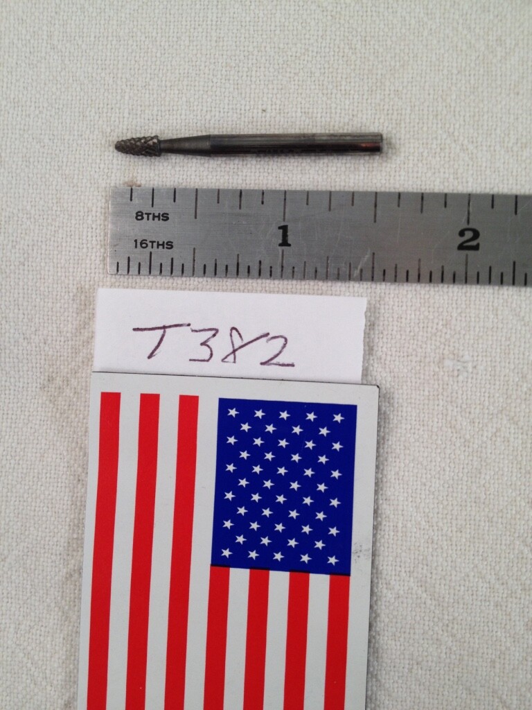 1 NEW FALCON / SGS 1/8" SH CARBIDE BURR SF-41 DIAMOND CUT. TREE W/ RADIUS -T382-