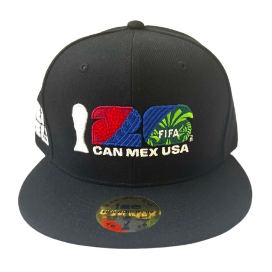 FIFA World Cup 2026 Black CANADA MEXICO USA Snapback Cap Official Licensed Hat
