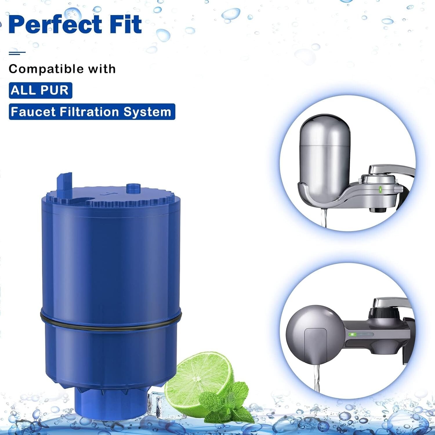 6-Pack RF-9999 Faucet Mount Water Filter Replacement, Reduce 99% impurities, NSF
