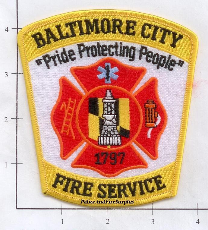 Maryland - Baltimore City MD Fire Service Fire Dept Patch