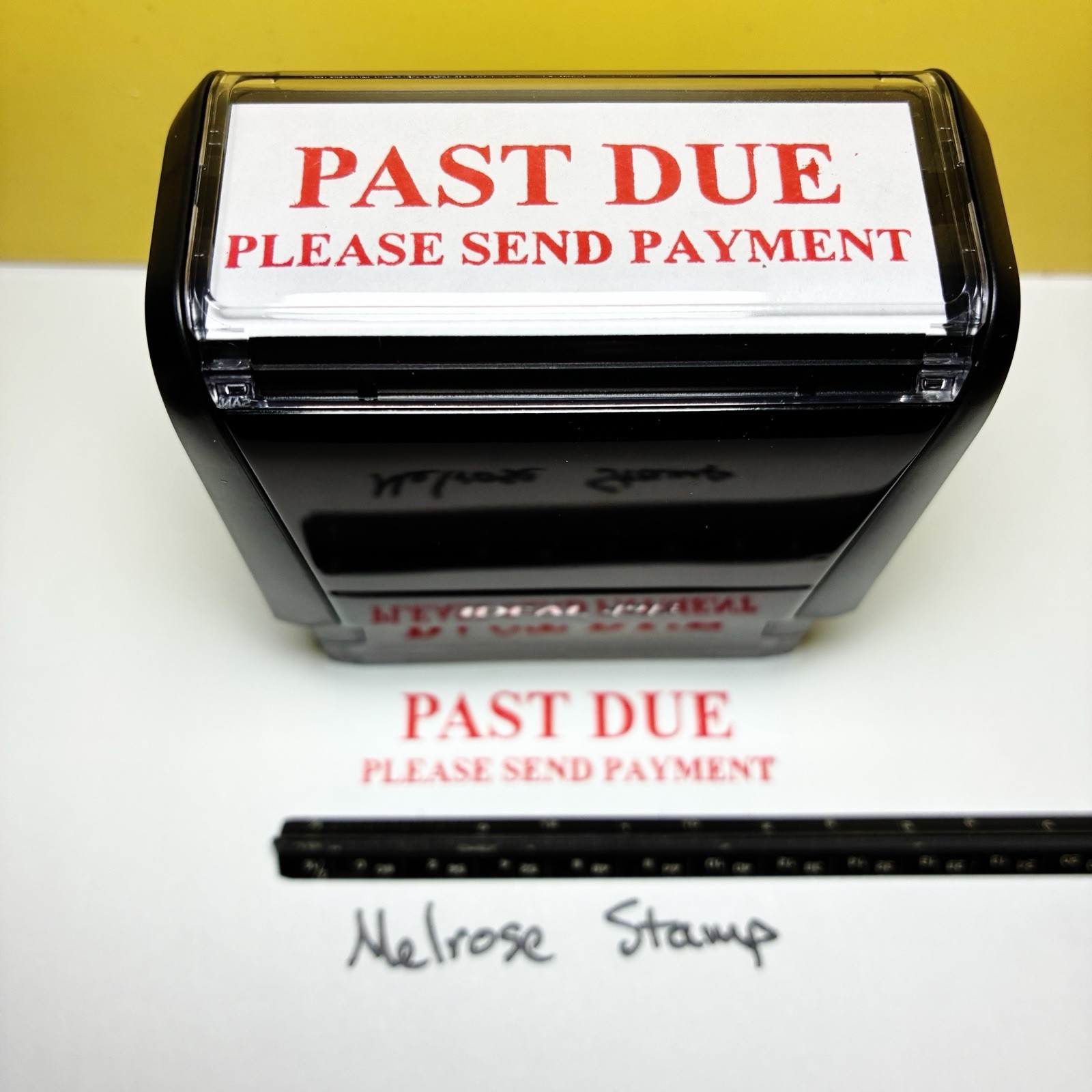 Past Due Please Send Payment Rubber Stamp Red Ink Ideal 4913