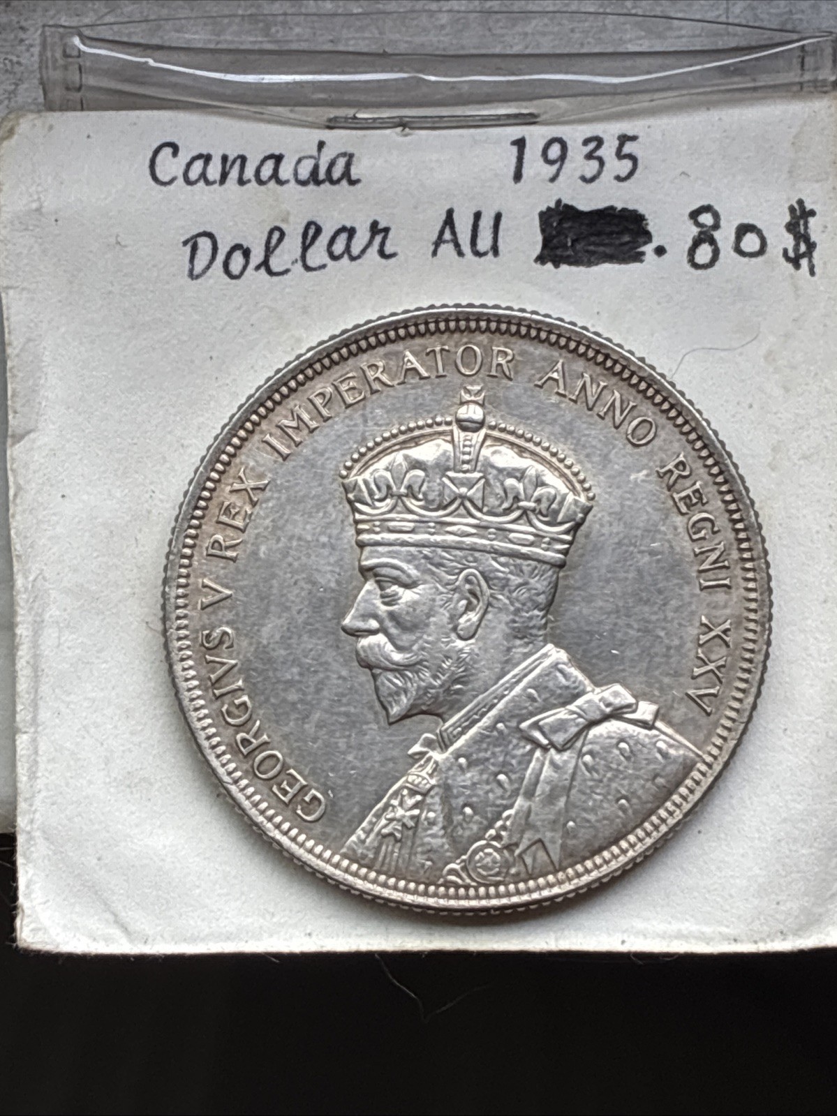 1935 Canada Silver Dollar AU Original Luster & Excellent  Overall Detail, MINT