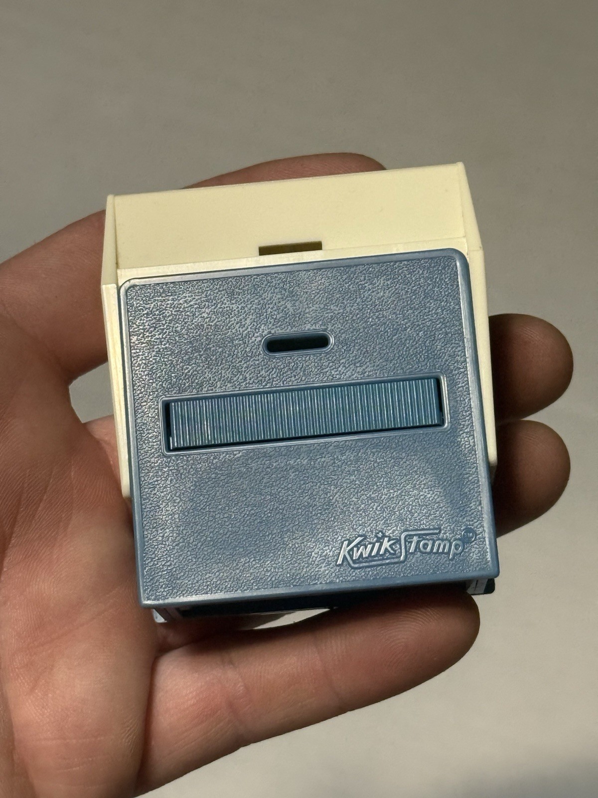 Vintage Kwik Stamp Self-Inking Office Desk Stamp Works