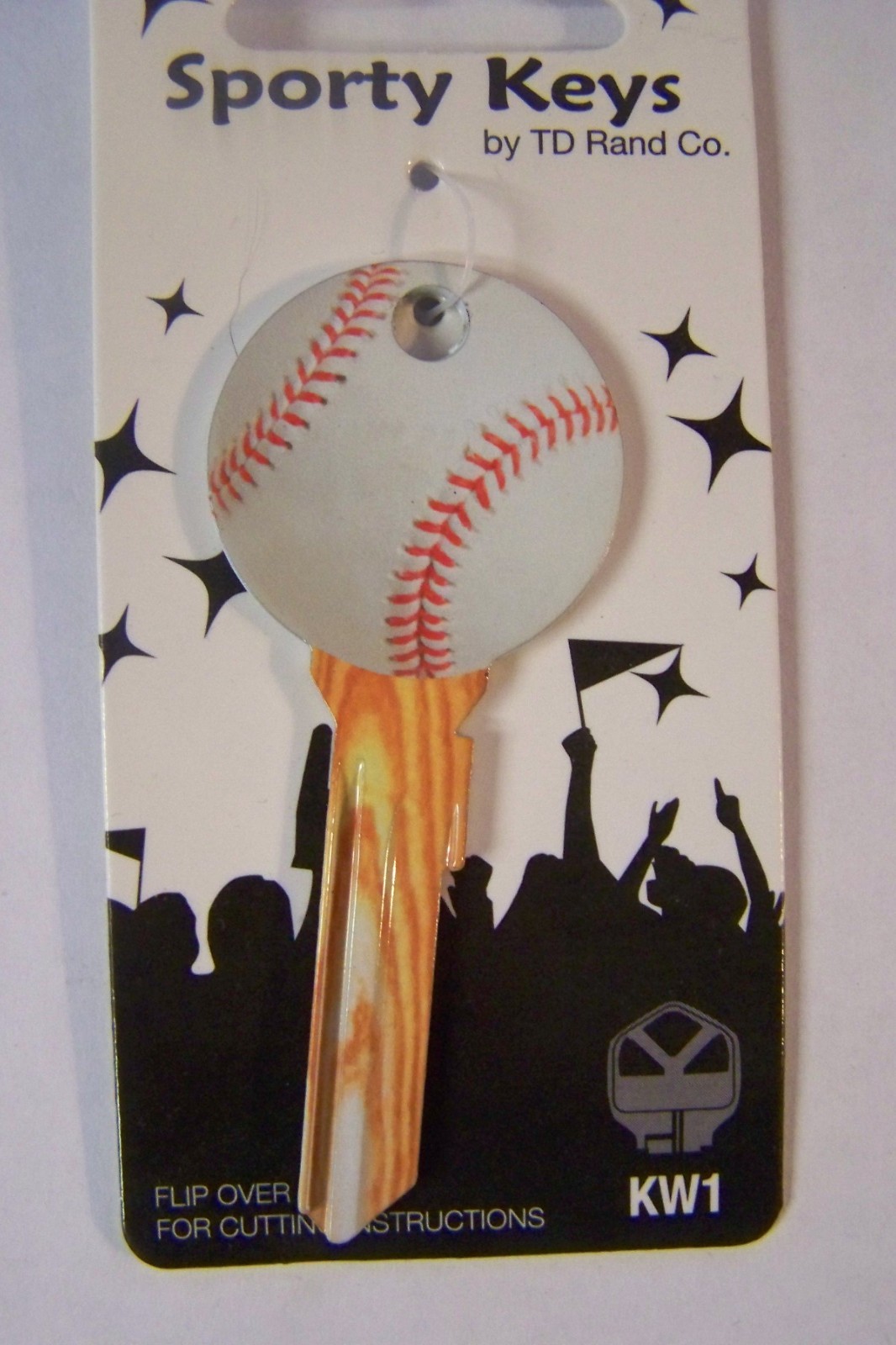 Baseball Shape Kwikset house key blank.