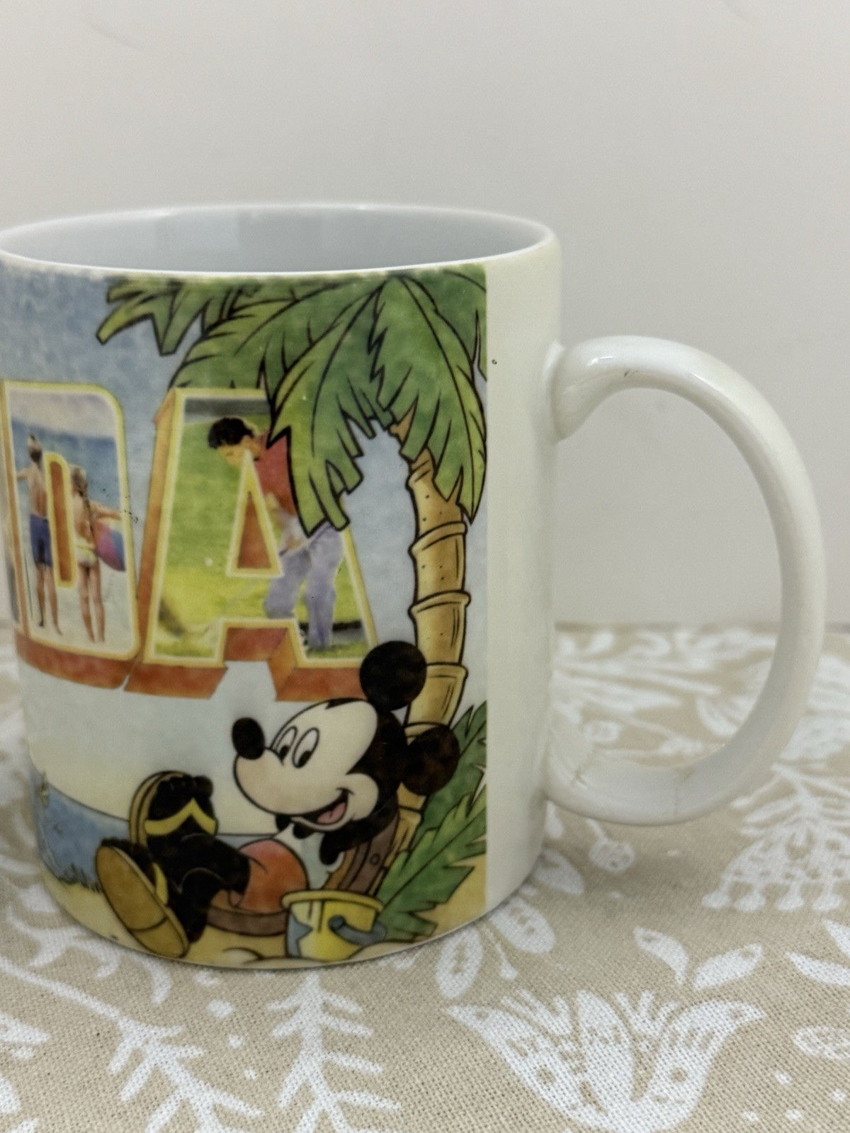 Vintage Disney “ Greetings from Florida “ Postcard Mug