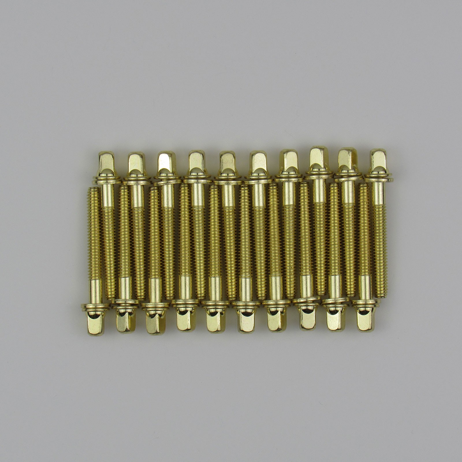 20 PCS Drum Tension Rods 1 5/8" (42mm) BRASS Finish with Washers Diameter 7/32"
