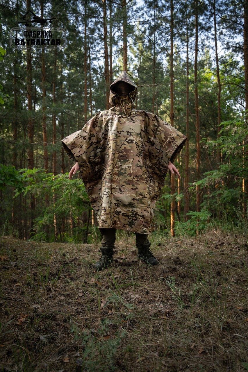 Protective poncho anti thermal imaging raincoat with protection from thermal