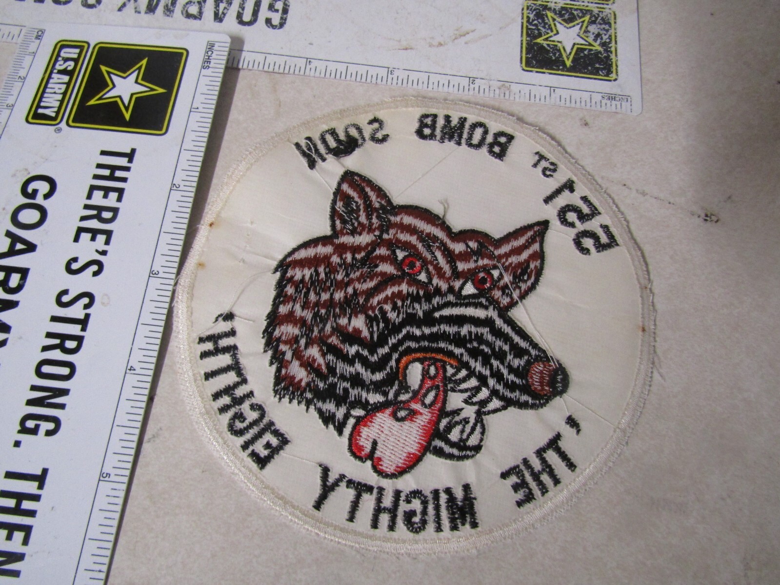 MILITARY PATCH VINTAGE 551ST BOMB SQUADRON THE MIGHTY EIGHTH