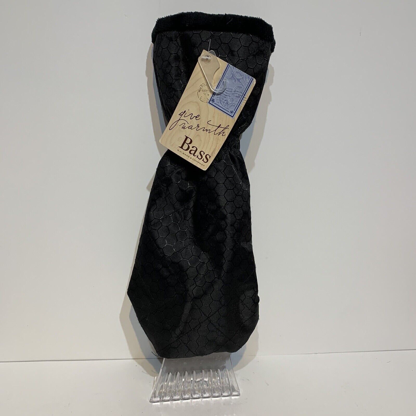 G.H.Bass Ice Scraper Glove Mitt - Black - Insulated Stay Warm and Dry - NWT