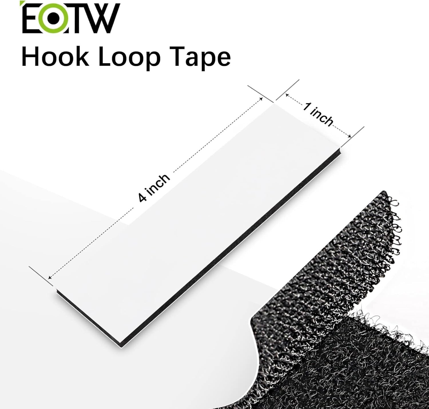 Invisible Mounting Tape - 12 Pack 1" x 4" Strong Hook and Loop for Easy Decor