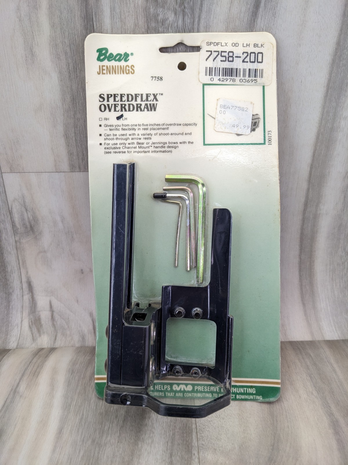 Bear Jennings Bow Left Hand Speedflex Overdraw Bracket New Old Stock Black NOS