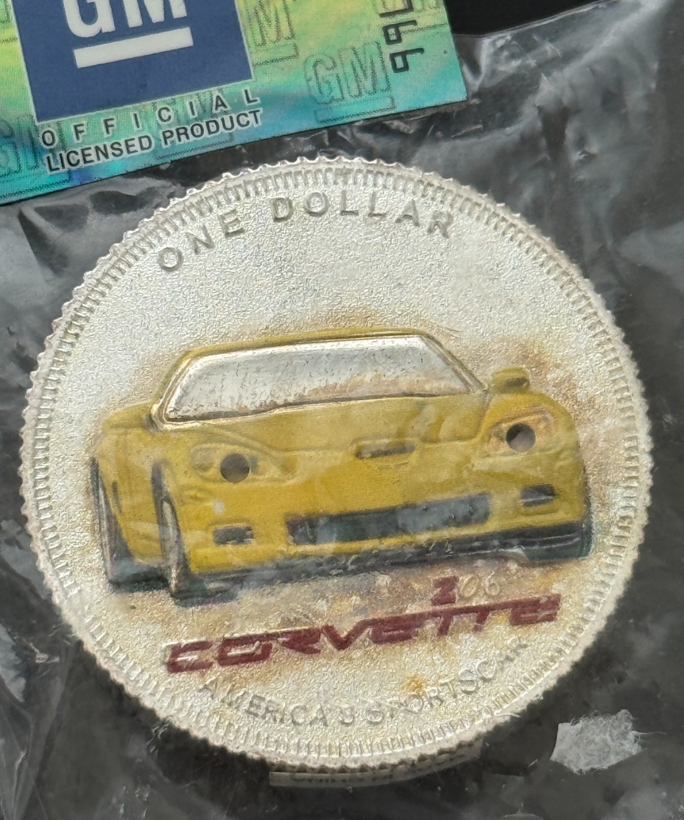 GM Z06 Corvette America's Sportscar 1 Dollar Car Token Working Lights 100th Ann.