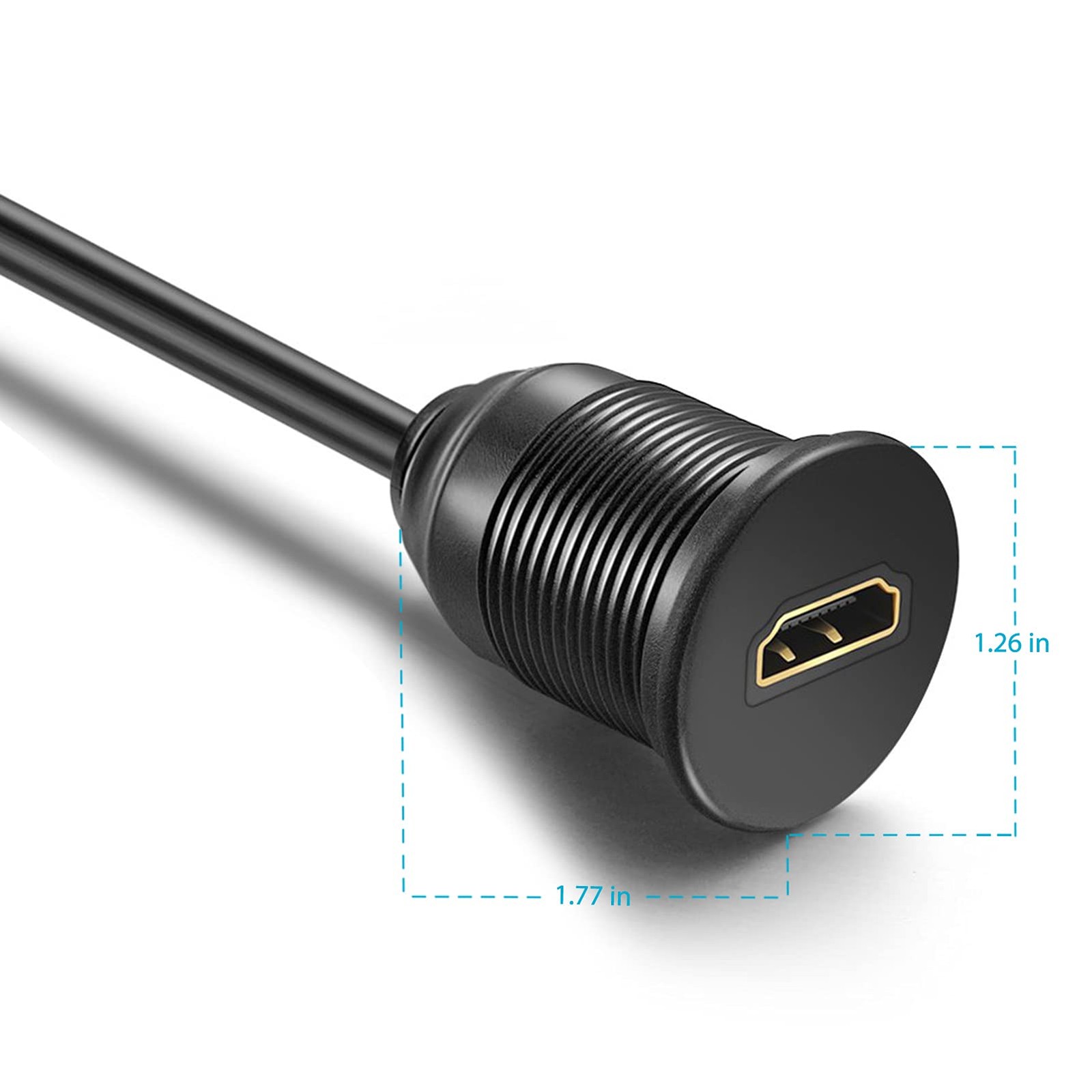 ICESPRING HDMI Panel Flush Mount Cable - 1 Meter 3ft 3 Feet, Gold