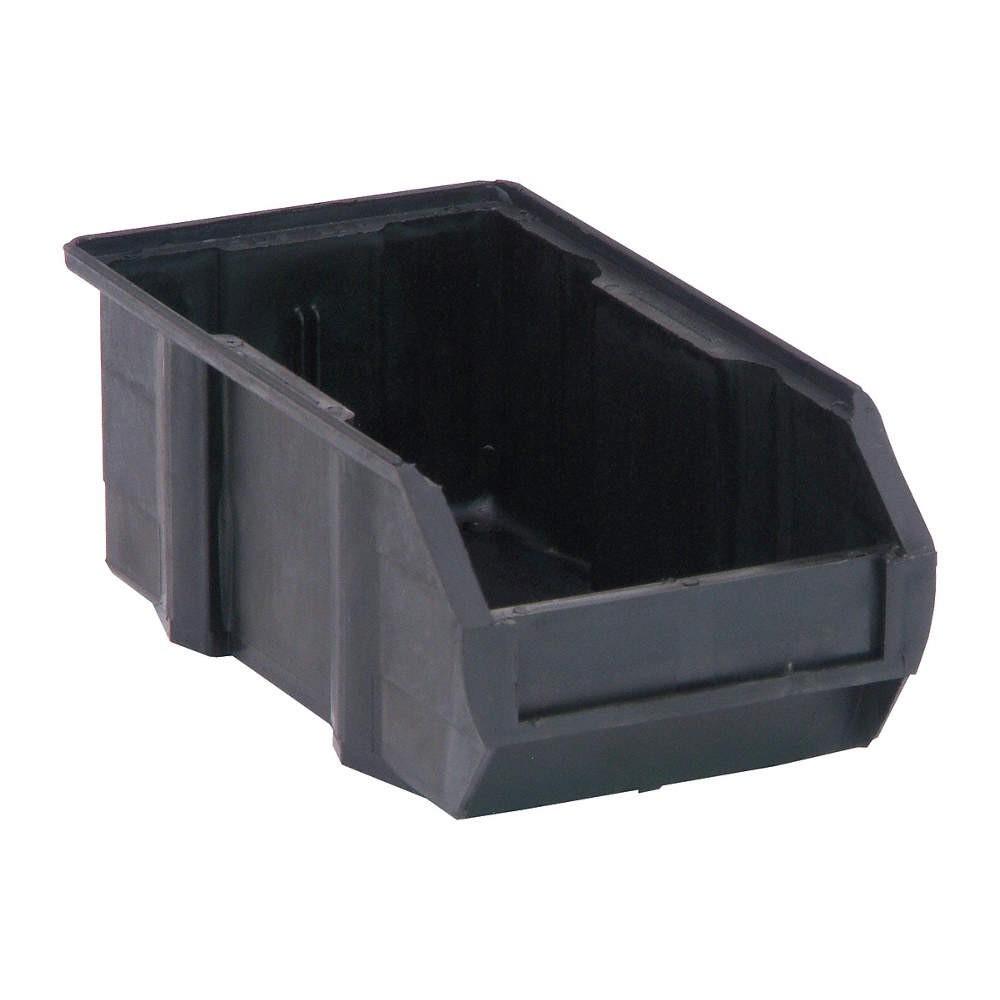 QUANTUM STORAGE SYSTEMS QUS220CO ESD Conductive Bin,Black,PP,3 in 4RR36