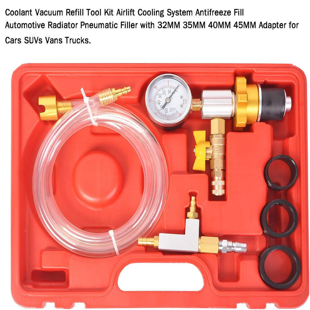 Auto Coolant Vacuum Kit Cooling System Vacuum Radiator Kit Refill & Purging Tool