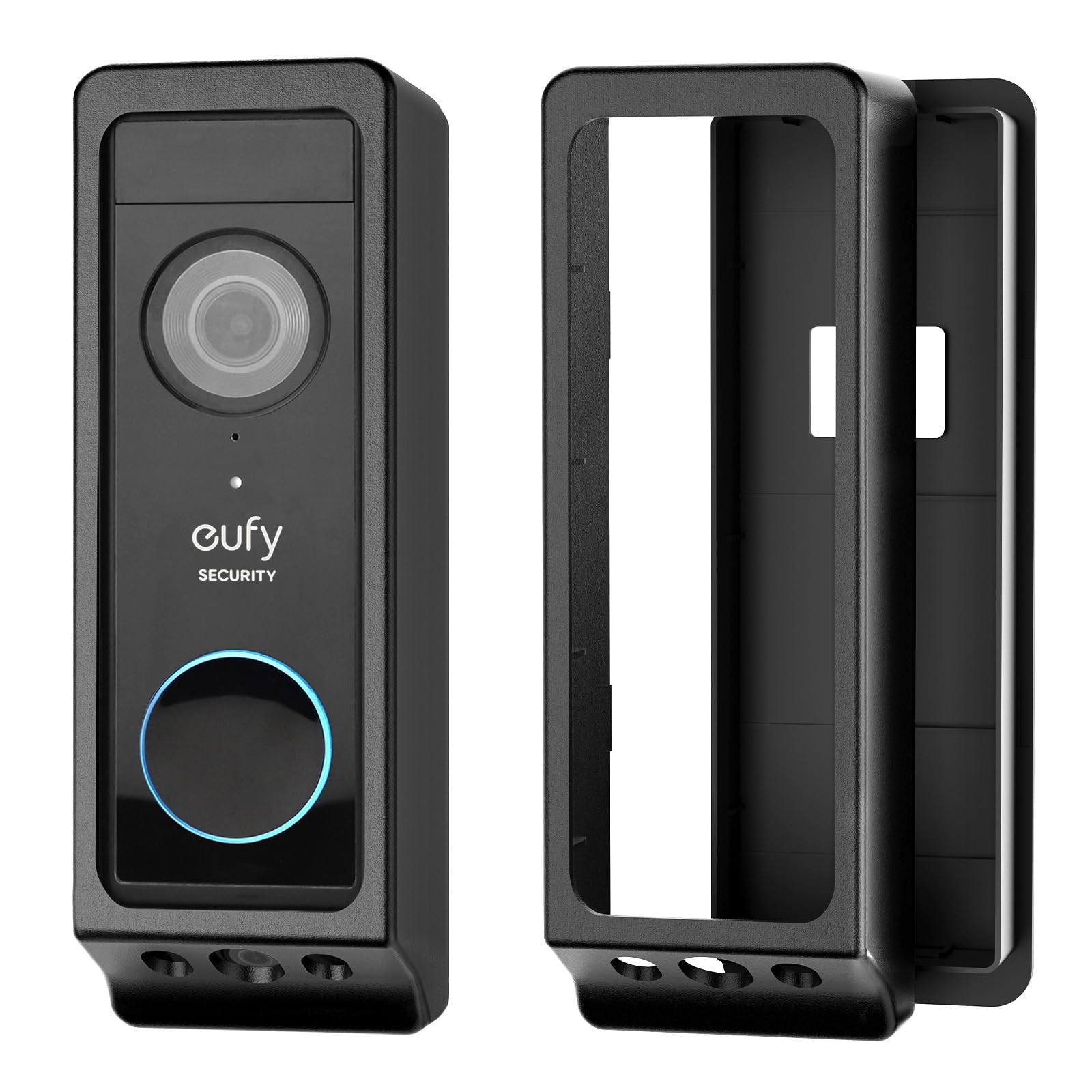Anti-Theft Video Doorbell Mount for Eufy E340/Wyze Duo Cam Black