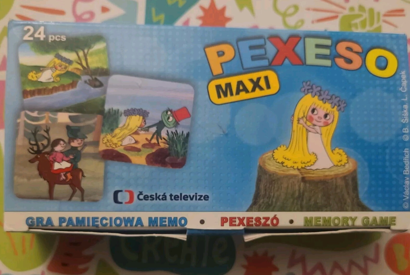 Pexeso Maxi Memory Game Czech 24 Laminated Cards Pexeszo Complete