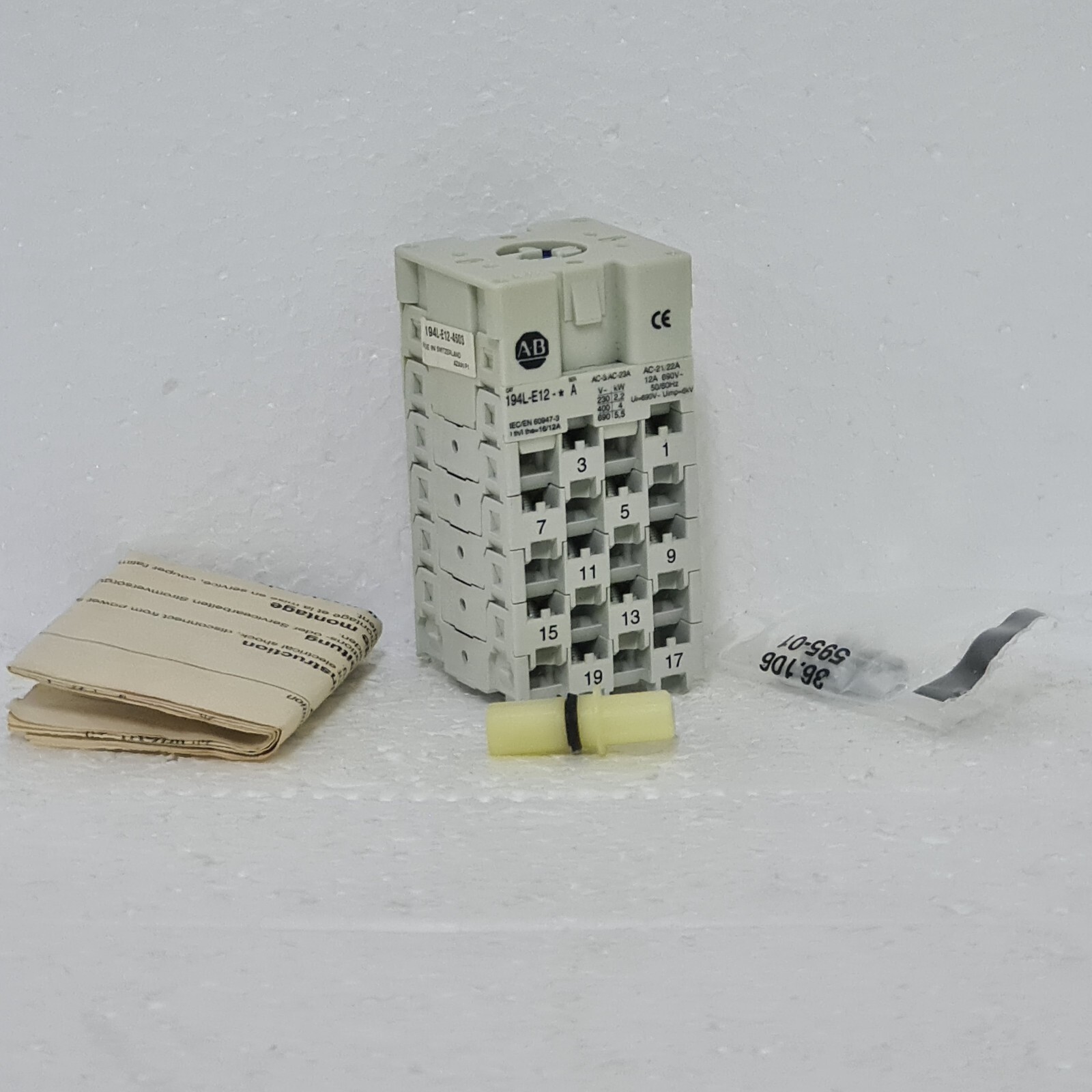 Allen Bradley 194L-E12-4503 Inductive Load-Rated Control/Load Switch