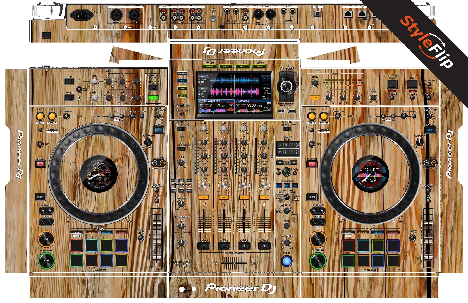 PIONEER XDJ-XZ | Wood 4 | Protective Decal | StyleFlip Skins