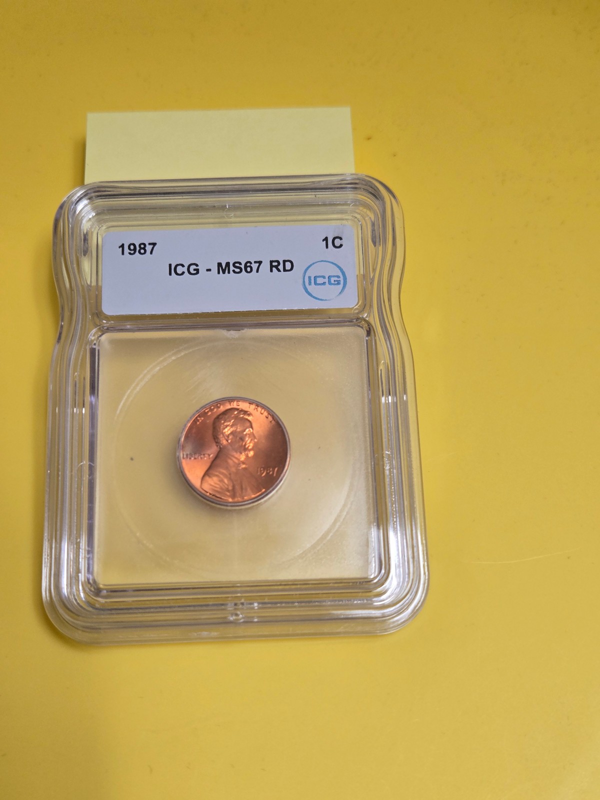 1987 Penny - ICG - MS67 RD - Free Delivery