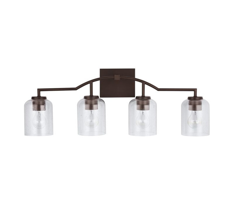 HomePlace 139341BZ-500 Carter Vanity, 4-Light 400 Total Watts, Bronze