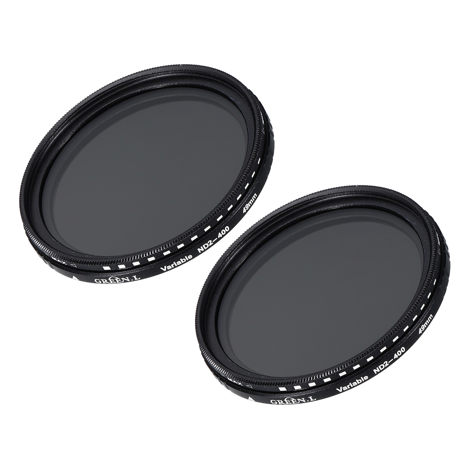 ND2-400 Lens Filter Variable Neutral Density Lens Filter 49mm 2 Pcs