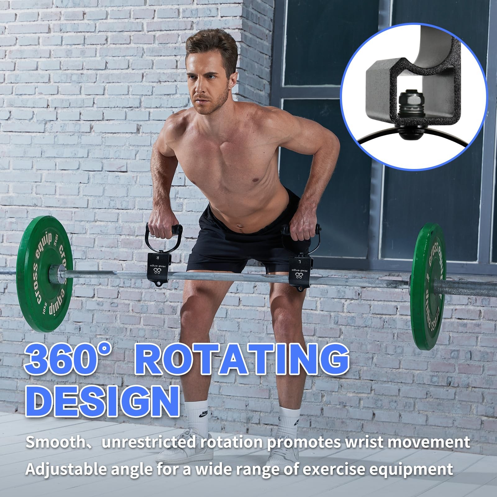 Rotating Pull-Up Handles-Ergonomic Exercise Handle for LAT Pulldown Attachmen...