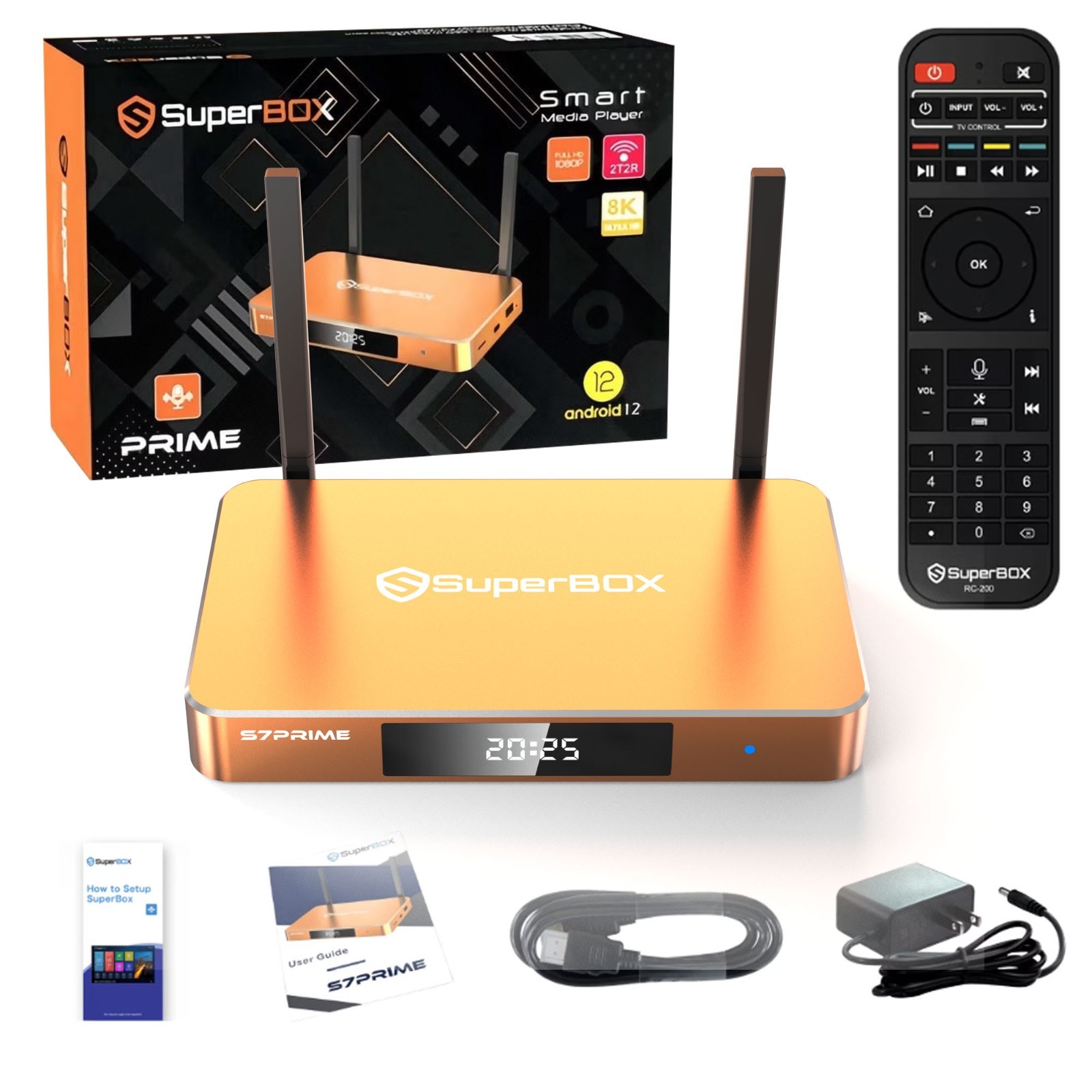 SuperBox Media Streamers S7 PRIME 6K UHD | Android 12 | 128GB | Time Shift-7 DAY