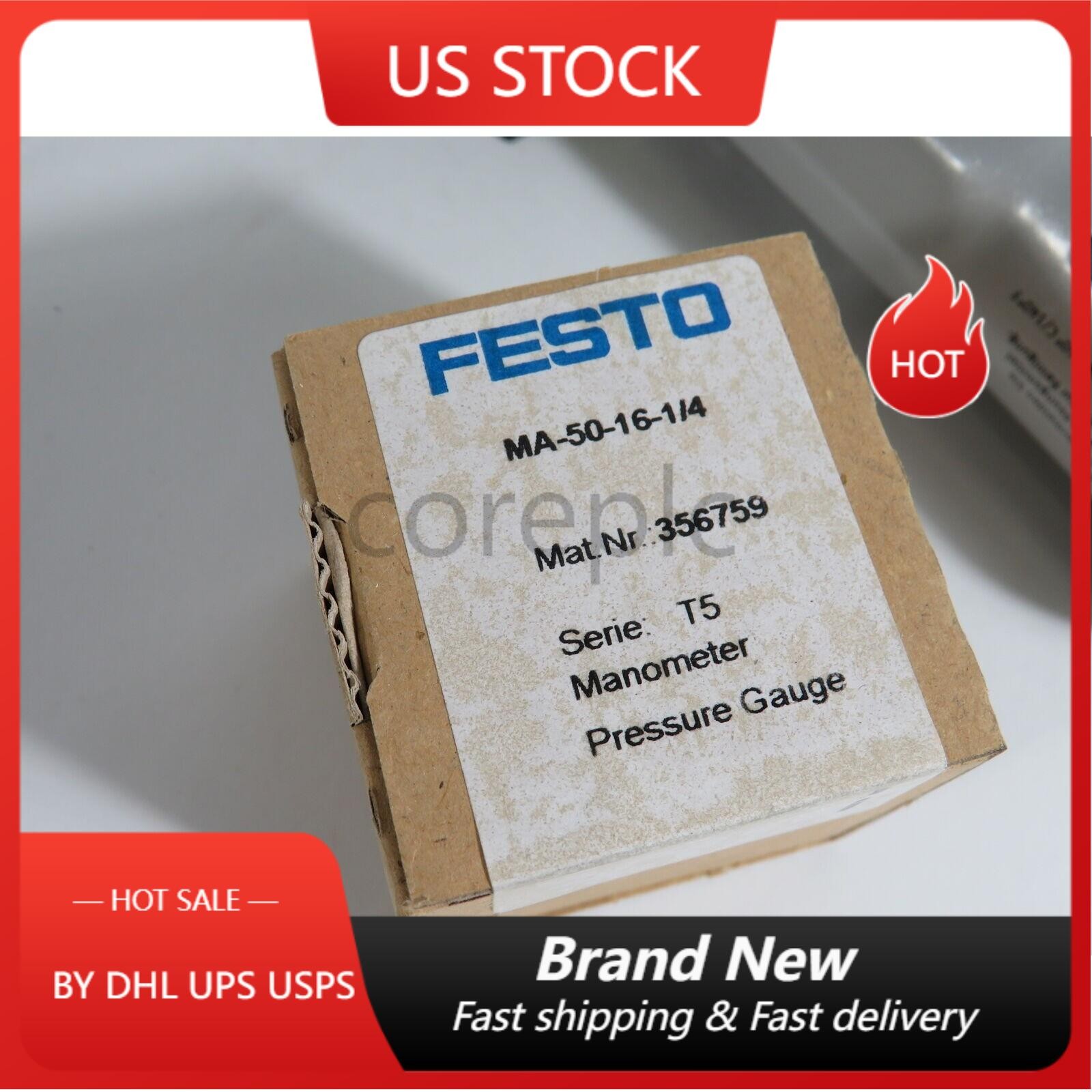 US FREE TAX New FESTO Lfr-3/8-D-Midi 159582 Filter Regulator 16 Bar 230Psi W/