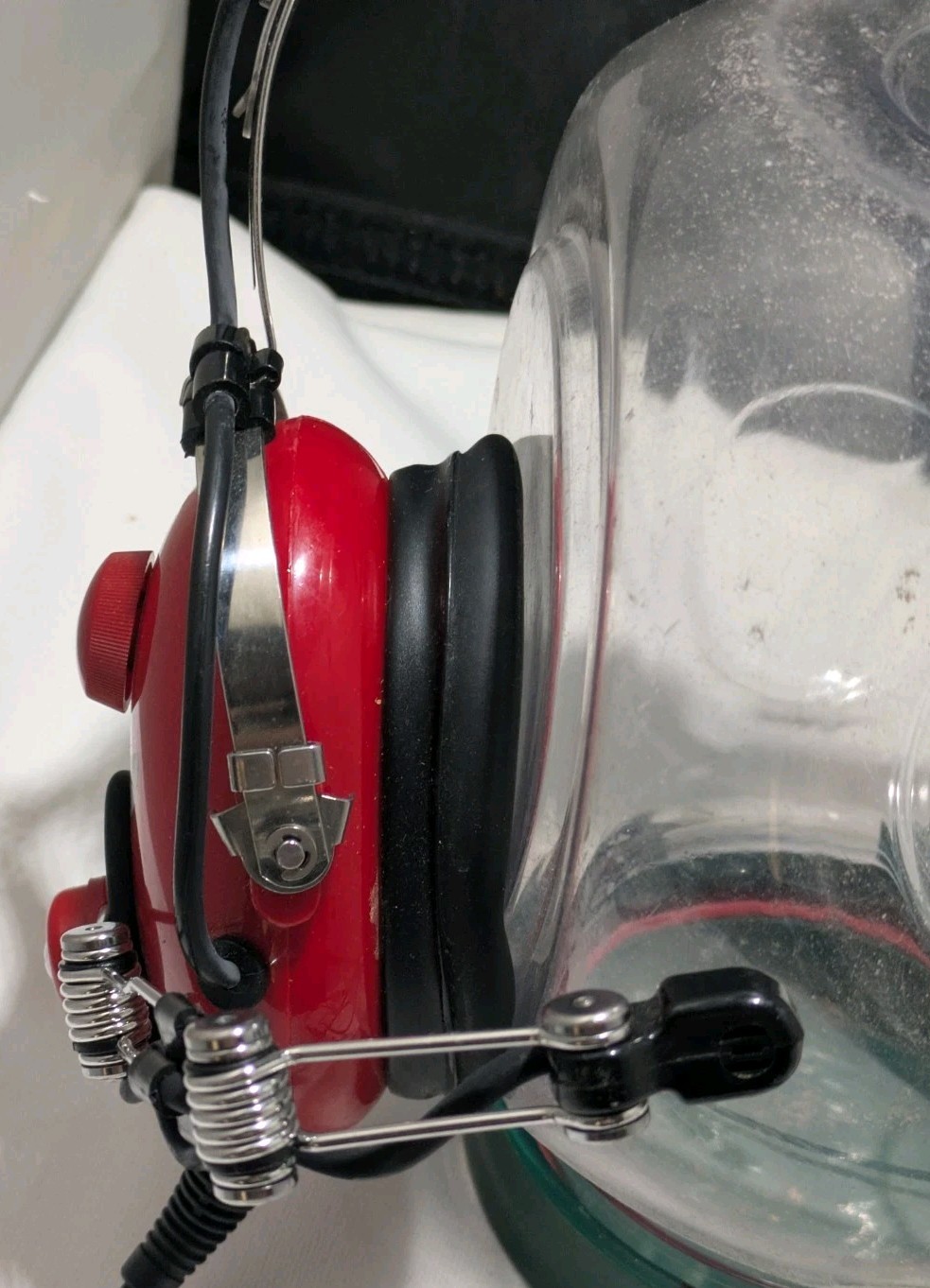 Aviation Communication Headset Model AC-250PNR Red Color