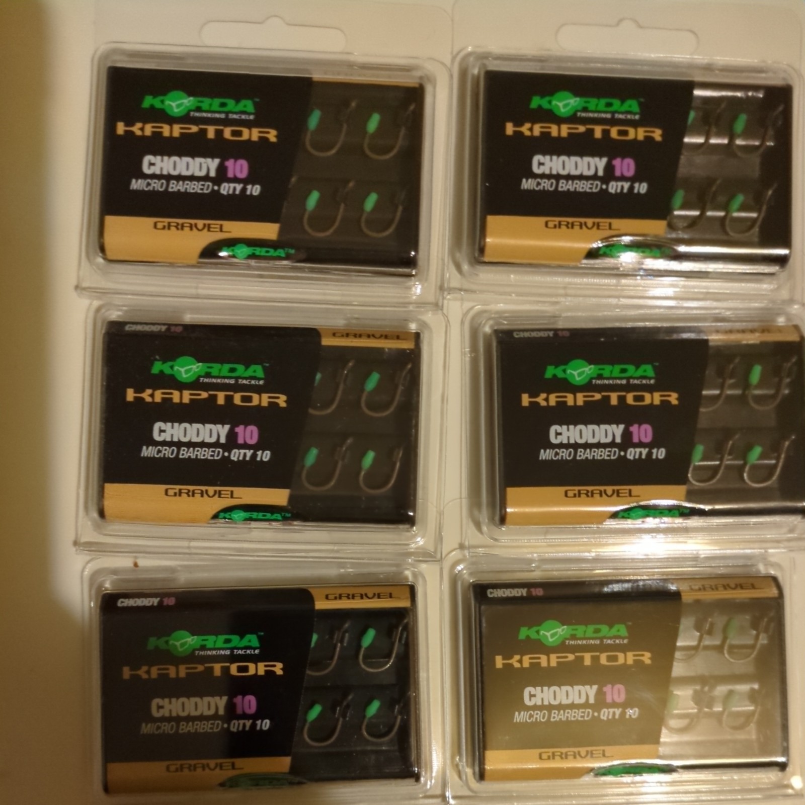 Korda Kaptor ;10 Choddy Gravel,  Carp Fishing Hooks | **BRAND NEW**