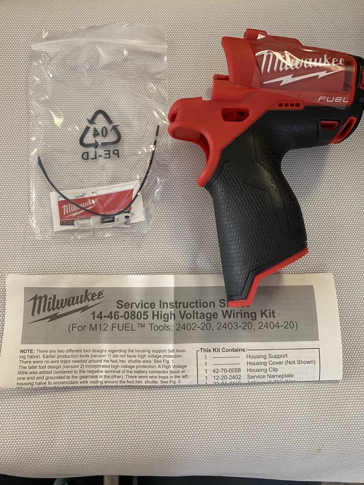 MILWAUKEE M12 FUEL HIGH VOLTAGE WIRING KIT 2402 14-46-0805