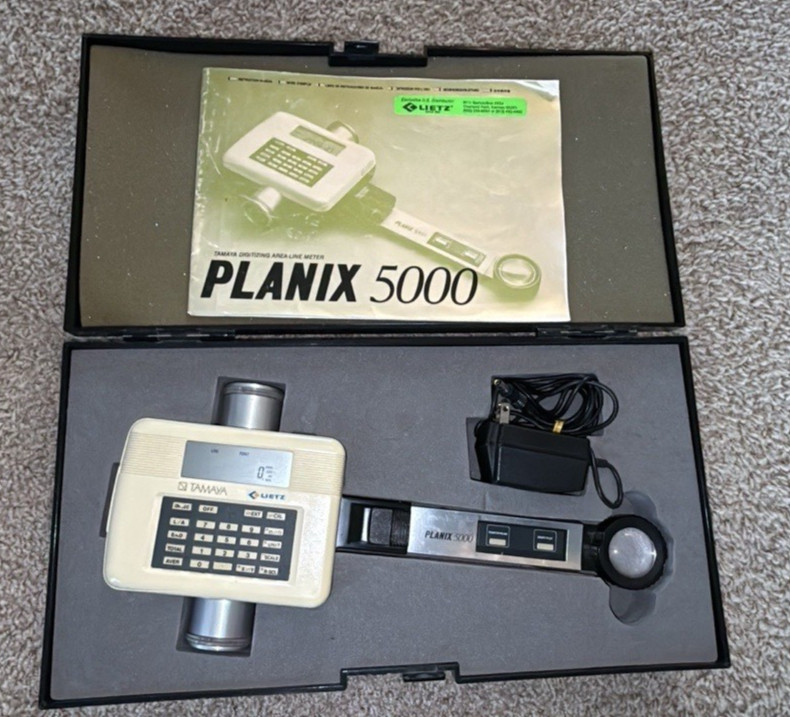 Tamaya Lietz Digitizing Area-Line Meter PLANIX 5000 w/ Case  Adapter Manual