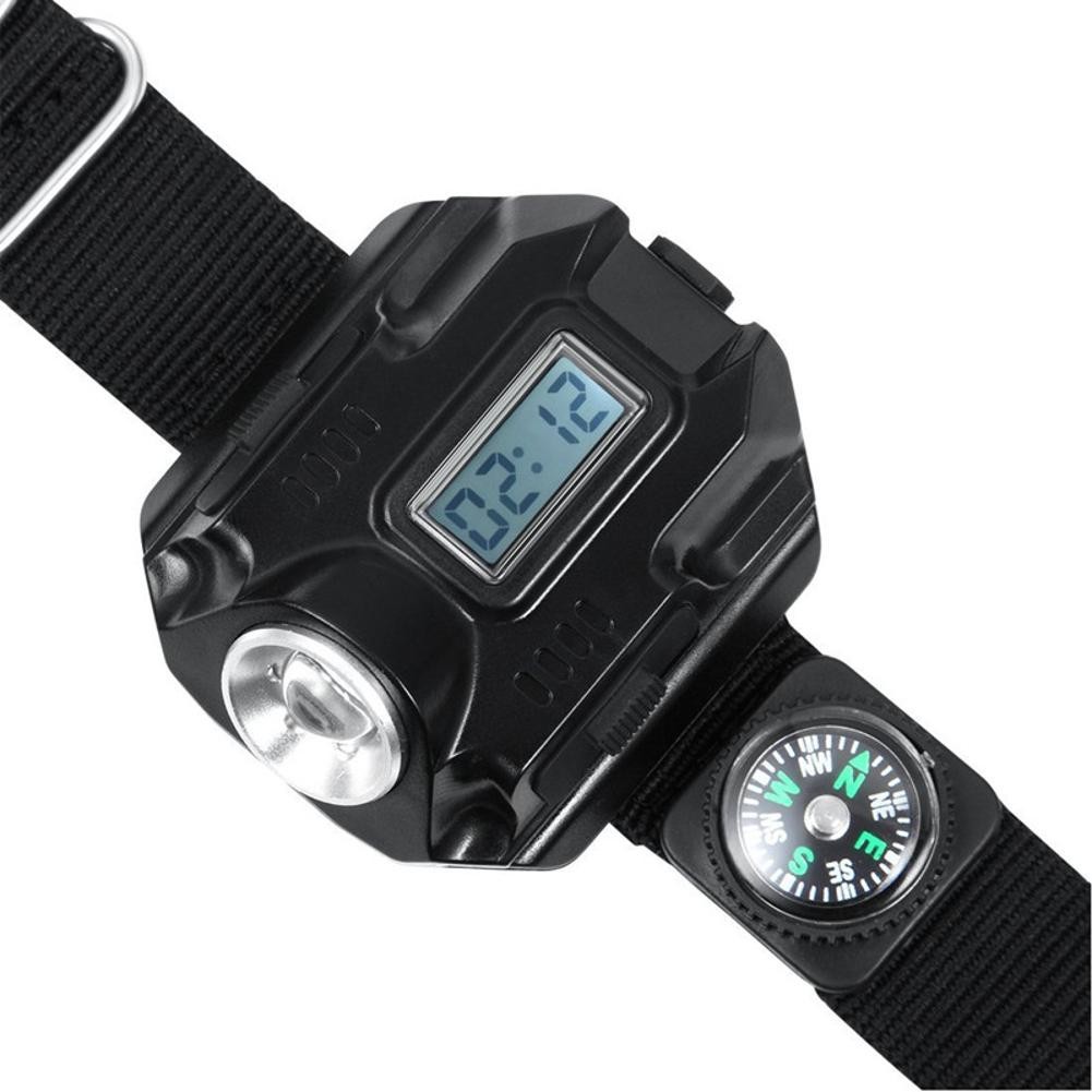 LED Wrist Watch Flashlight Torch Light USB Charging Rechargeable Flashlight C