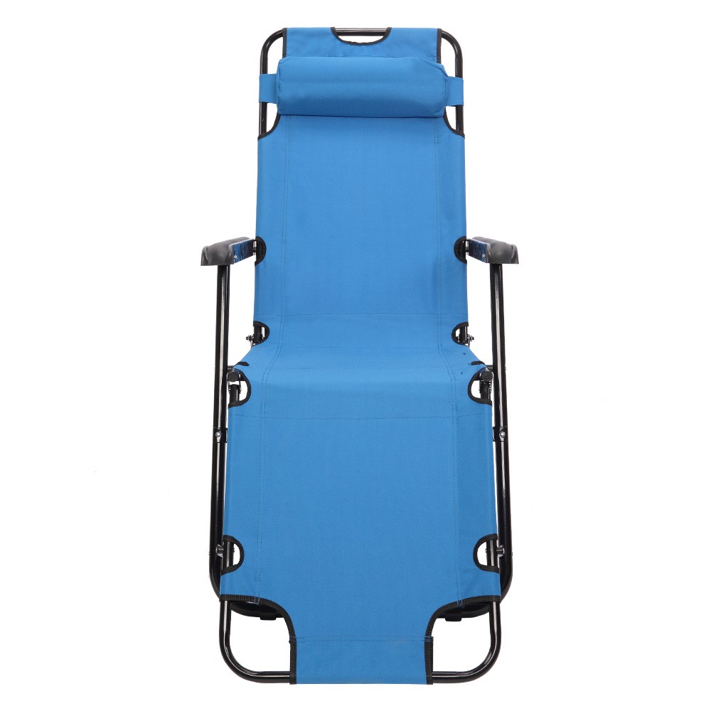 Folding Chaise Lounge Chair for Outdoor, 2-in-1 Portable Tanning Chair