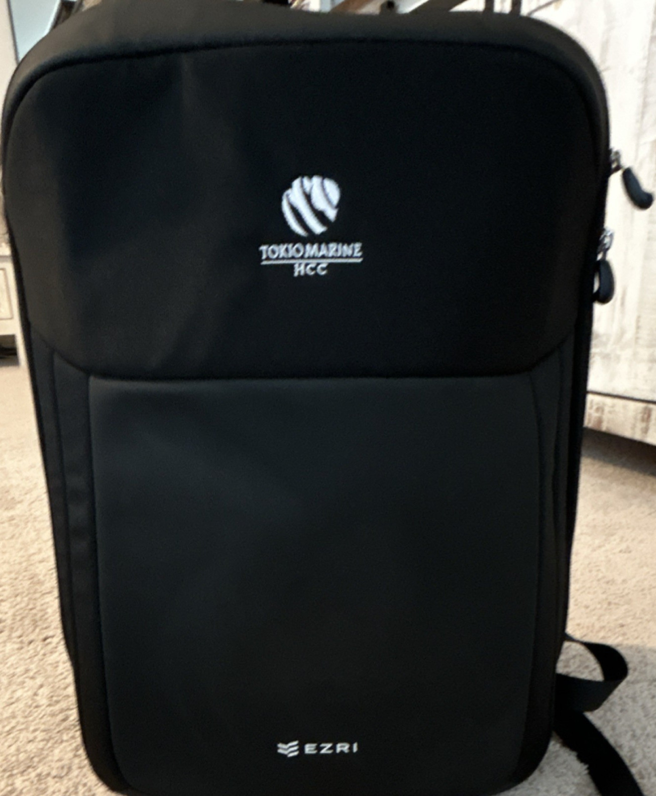 EZRI Black Solid Laptop Backpack Laptop Bag